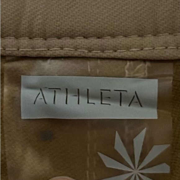Athleta Tan Zipper Pocket Athletic Pants Size 10 - Picture 4 of 12